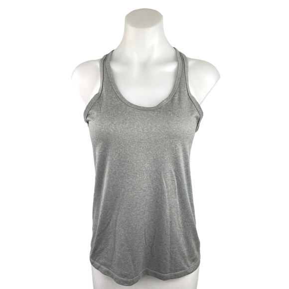 Nike Dri Fit Gray Scoop Neck Sleeveless Racerback Workout Tank Top Size M - Picture 1 of 3